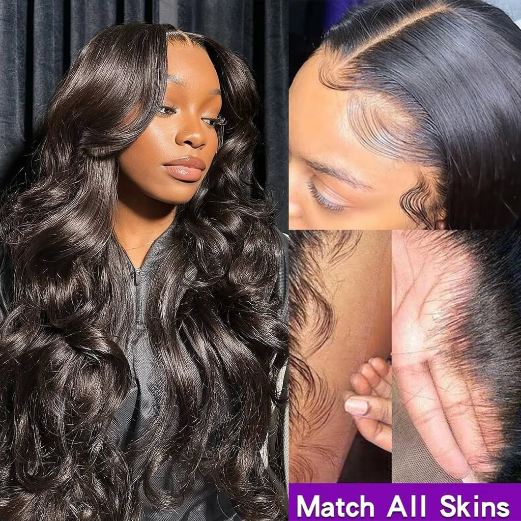 30 40 Inch Body Wave 13x6 HD Lace Frontal Wigs Brazilian Hair 13x4 Transparent Lace Front Human Hair Wigs for Women Pre Plucked