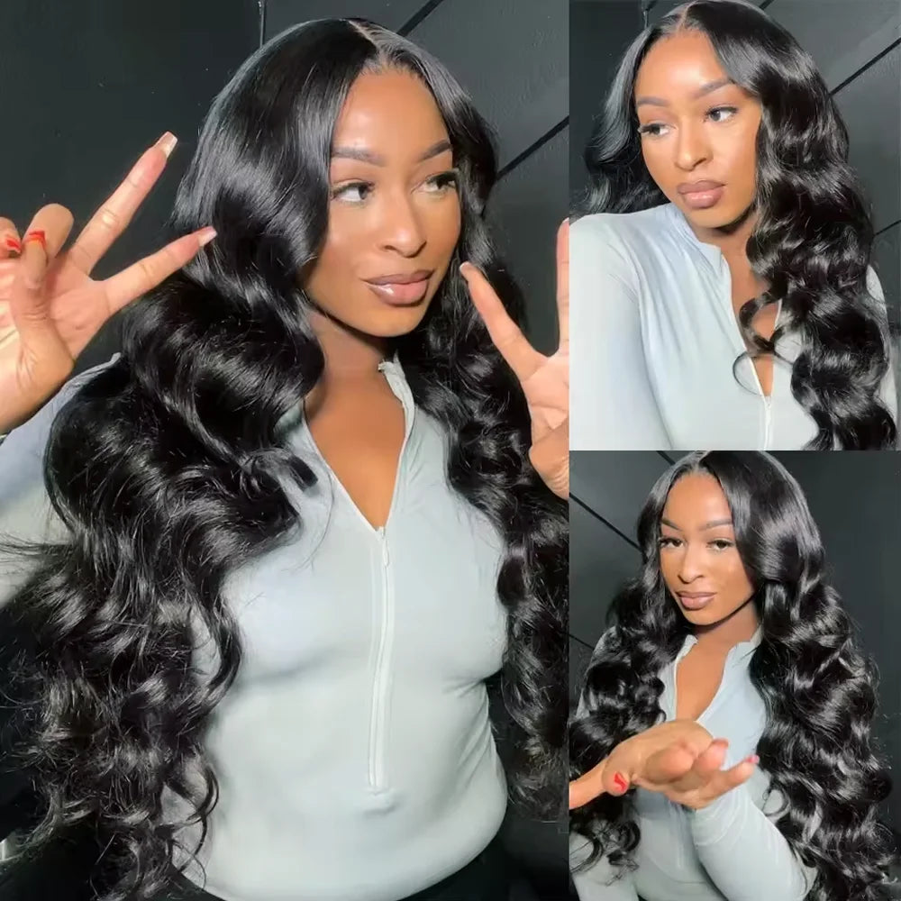 200 Density V Part Wig Human Hair Body Wave With Drawstring Wigs Real Scalp 16-32 Inches V Part Wig Fit For All Head Sizes