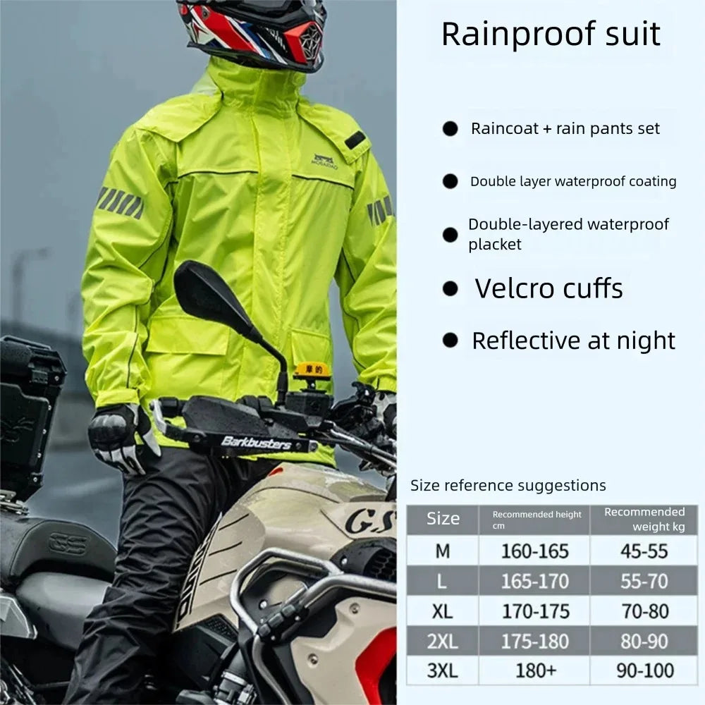 Motorcycle Riding Raincoat Protective Clothing Men's And Women's Common Split Raincoat Necessary Equipment For Moto Travel