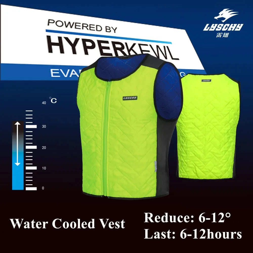 LYSCHY Summer Body Cooling Vest Motorcycle Jacket Men High Quality Motorbike Motocross Para Moto Rider Racing Vest Cool S 4XL