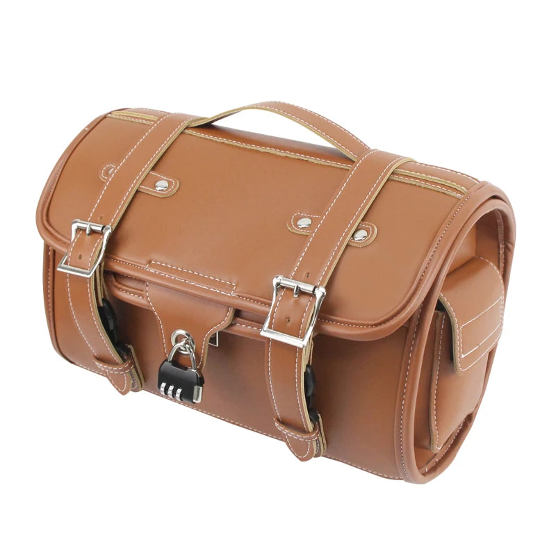 Motorcycle Rear End Bag mopeds Retro Bag Retro Style Back Seat Leather Waterproof bag Moto Acessorios Highcapacity Universal