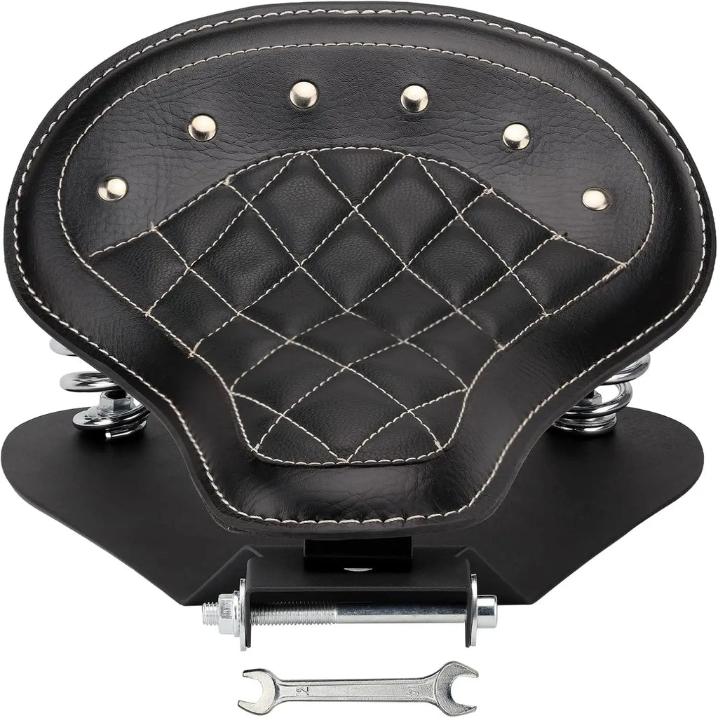 Motorcycle Drive Seat Bobber Solo Seat with Spring Base Mounting Bracket Kit Replacement for Harley Davidson Sportster XL 883 12