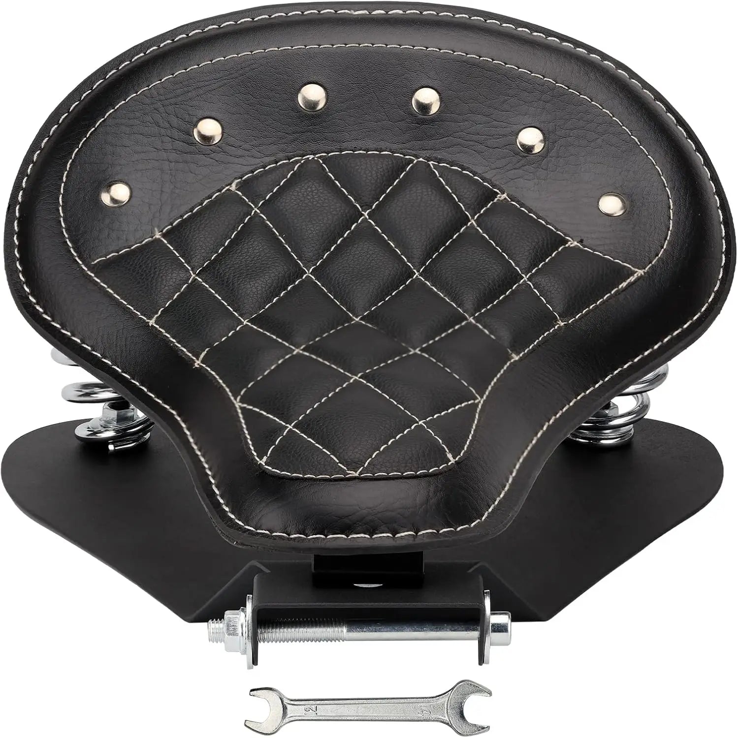 Motorcycle Drive Seat Bobber Solo Seat with Spring Base Mounting Bracket Kit Replacement for Harley Davidson Sportster XL 883 12