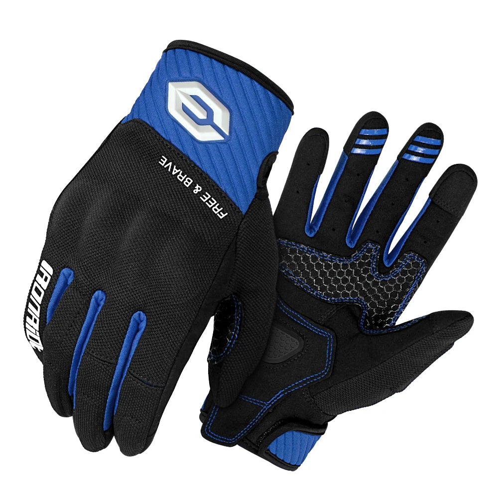 Summer Breathable Motorcycle Full Finger Protective Gloves Touch Screen Motorbike Non-slip Gloves Motocross Riding Racing Gloves