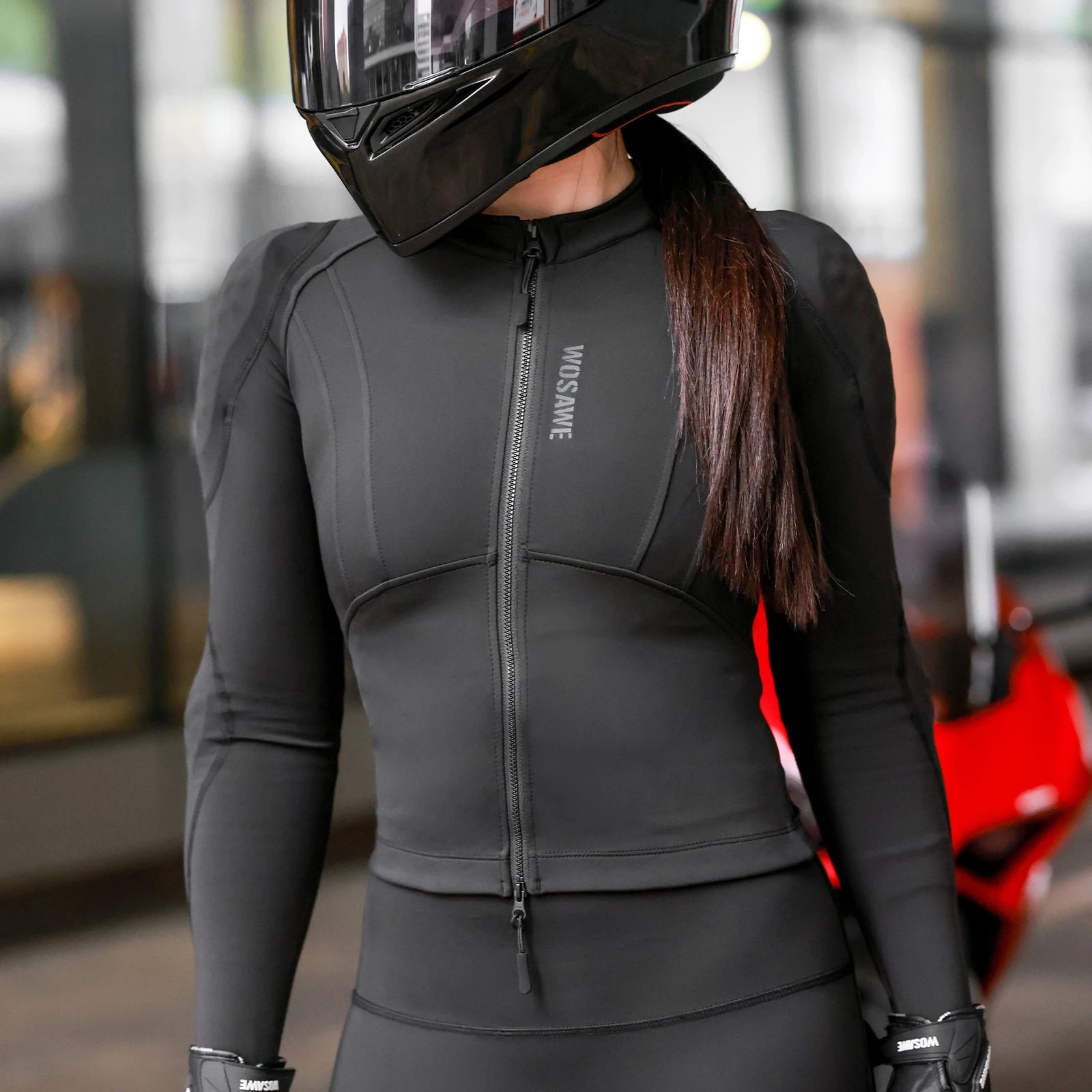 WOSAWE Women Motorcycle Jacket Summer Biker Street Motorbike Riding Jacket Elastic Female Motorcyclist Clothing