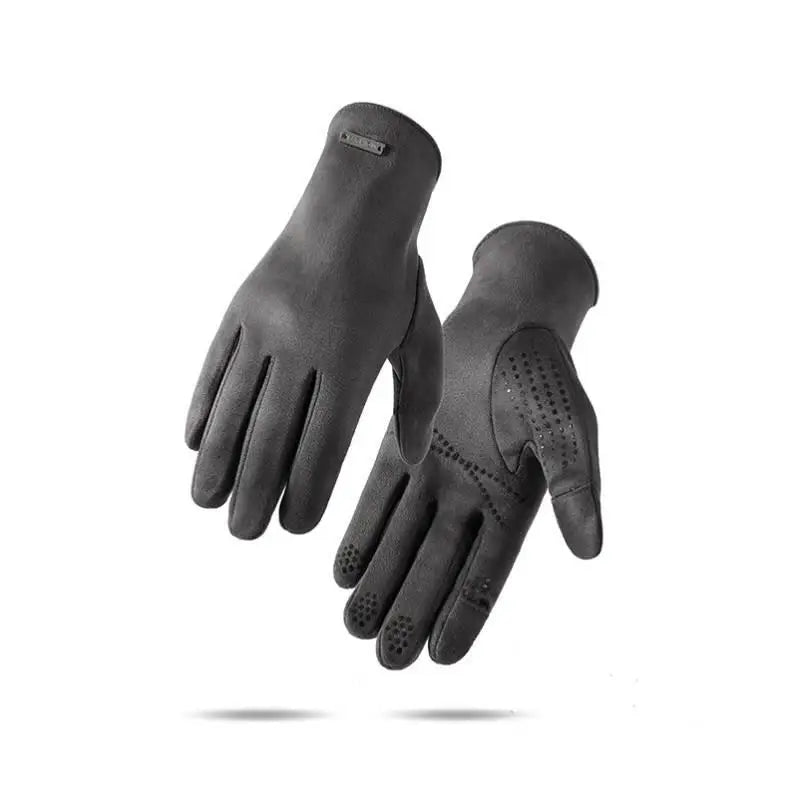 Men's Thin Fce Lined Gloves for Cycling And Motorcycle Riding Touch Screen ible Warm Driving Gloves Spring Autumn