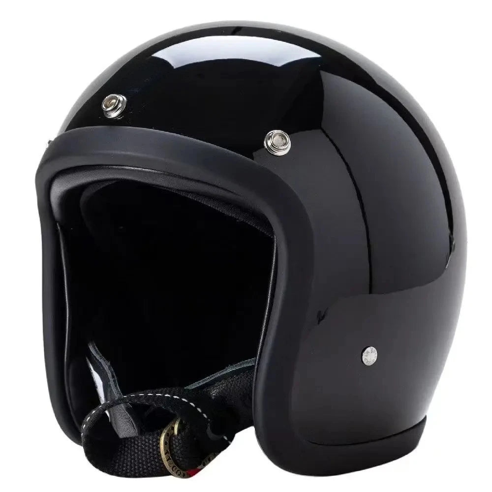 Japanese Korea Style Open Face Motorcycle Helmet Vintage 500TX FiberGlass Retro Scooter Riding 3/4 Jet Casco Moto Capacete