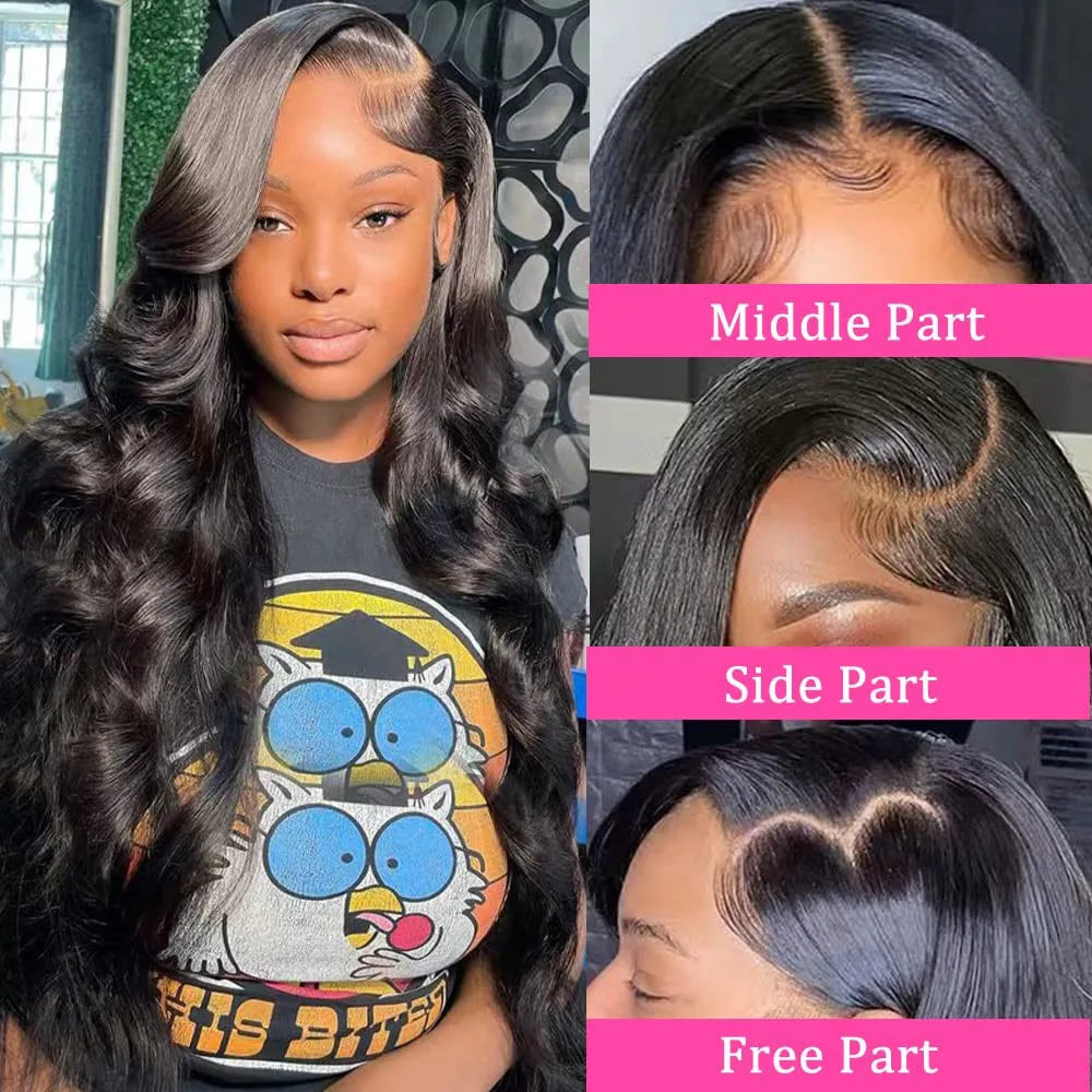 200 Density Body Wave Lace Front Wig Human Hair 13x4 Hd Pre Plucked Lace Wigs 40 Inch For Black Women 13x6 Lace Front Hair Wigs