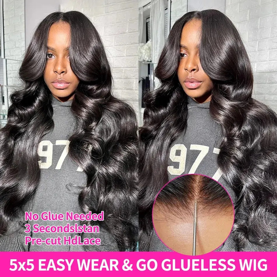 Body Wave Glueless Wig Human Hair 6x4 5x5 9x6 7x5 Lace Closure Wig Human Hair 13x4 13x6 360 Lace Frontal Wig 100% Human Hair