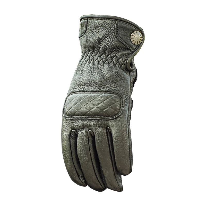 UGLYBROS Retro Motorcycle Riding Gloves for Men Women Full Finger Touchscreen Genuine Leather Racing Gloves Driving Motorbike