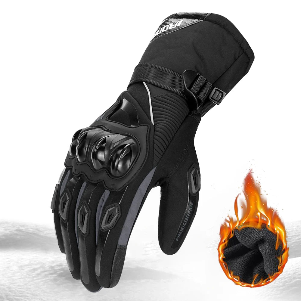New Motorcycle Gloves For Winter Windproof Waterproof And Warm Riding Motorcycle Anti Drop Touch Screen Full Finger Gloves