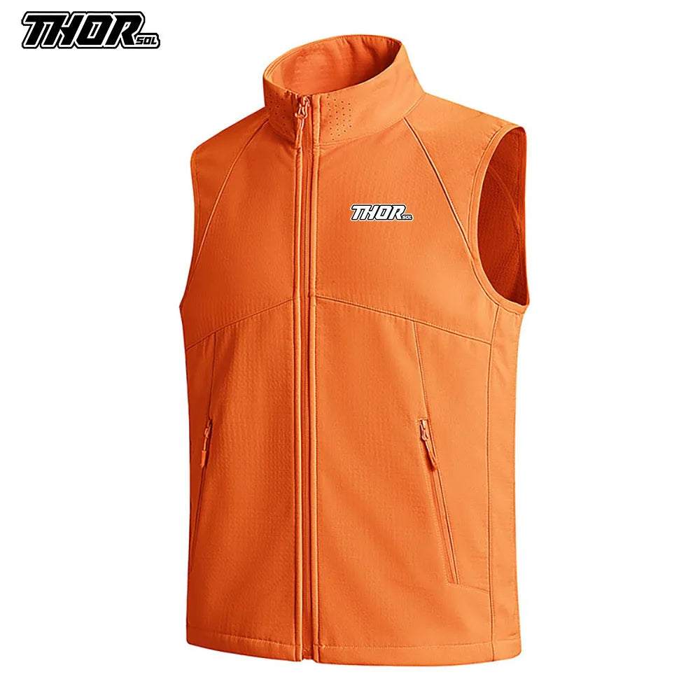 THORSOL Winter Cycling Vest Windproof Man MTB Gilet Chaleco Ciclismo Hombre Bicycle Clothing Motorcycle Bike Jacket Waterproof