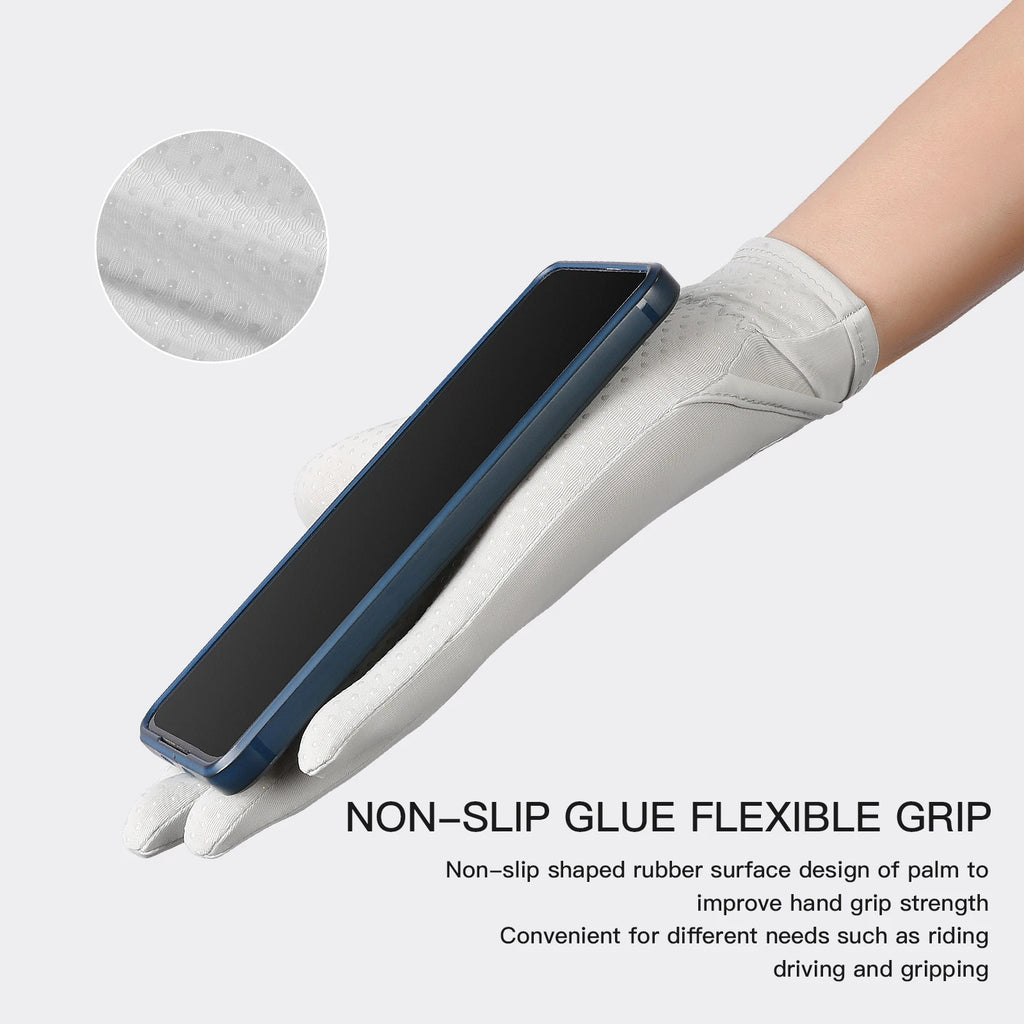 Sunscreen gloves Thin Ice Silk Women's for Women and Men Driving Electric Motorcycles Fishing UV Protection, Anti Slip,ventilate