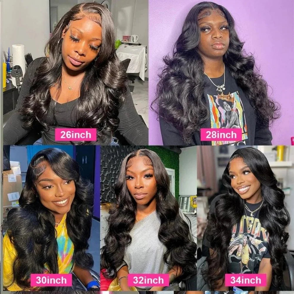200% Density Body Wave Lace Front Wigs Human Hair 13x6 HD Lace Frontal Wig With Baby Hair Pre Plucked 13x4 Human Hair Wigs