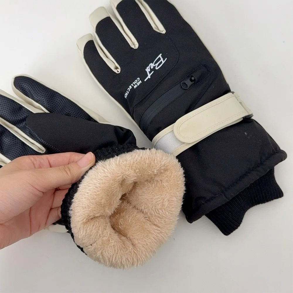 Motorcycle Gloves Winter Warm Thermal Windproof Waterproof Touchscreen Fleece Lined Gloves Riding Moto Street Gear for Men Women