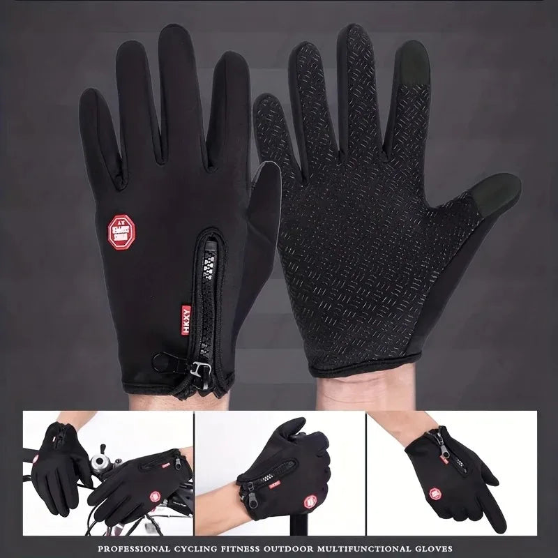 Winter Gloves for Men and Women Touch Screen Warm Sports Skiing Outdoor Riding Motorcycle Windproof Anti-slip Warm Gloves S-XL