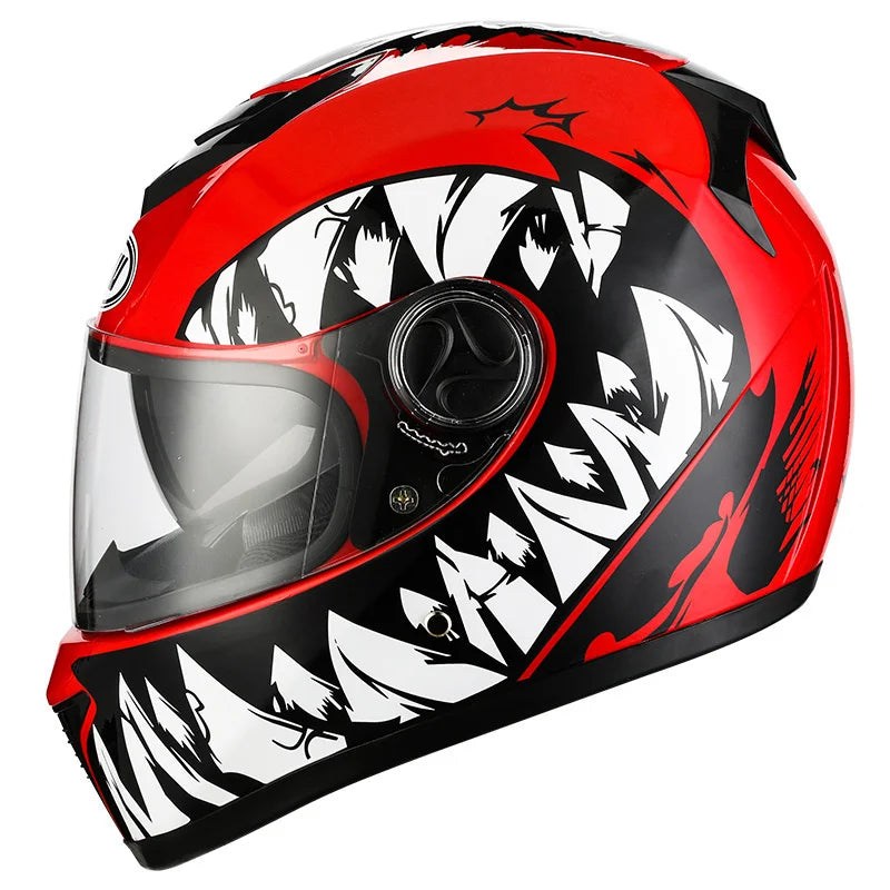 Full Face Motorcycle Helmet Latest DOT Approved  Racing Helmets Winter Warm Double Visor Motorbike Sports Safety helmet