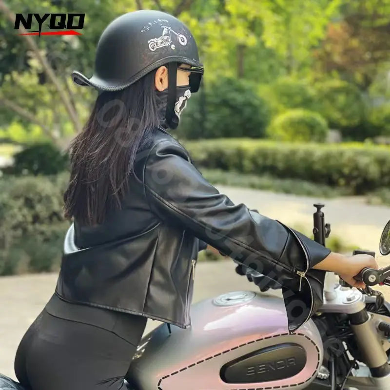 Retro Motorcycle Half Helmet Fashion Bailer for Scooter Safety Helm Spring Summer Capacetes De Moto