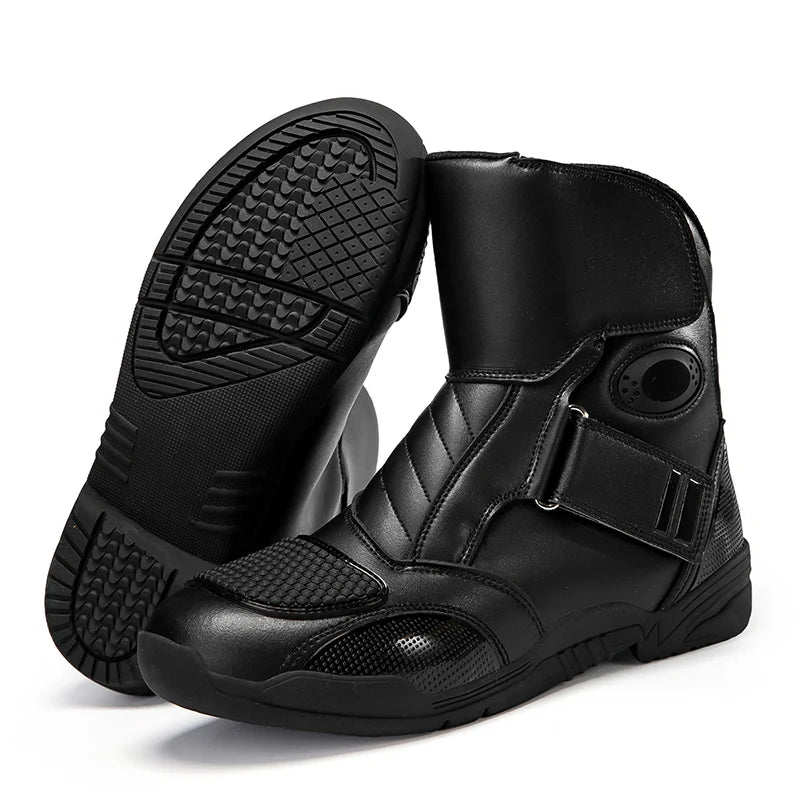New Motorcycle Boots Men Waterproof Motocross Riding Boot Men's Motorbike Shoes Breathable Anti-slip Motos Protective Boots