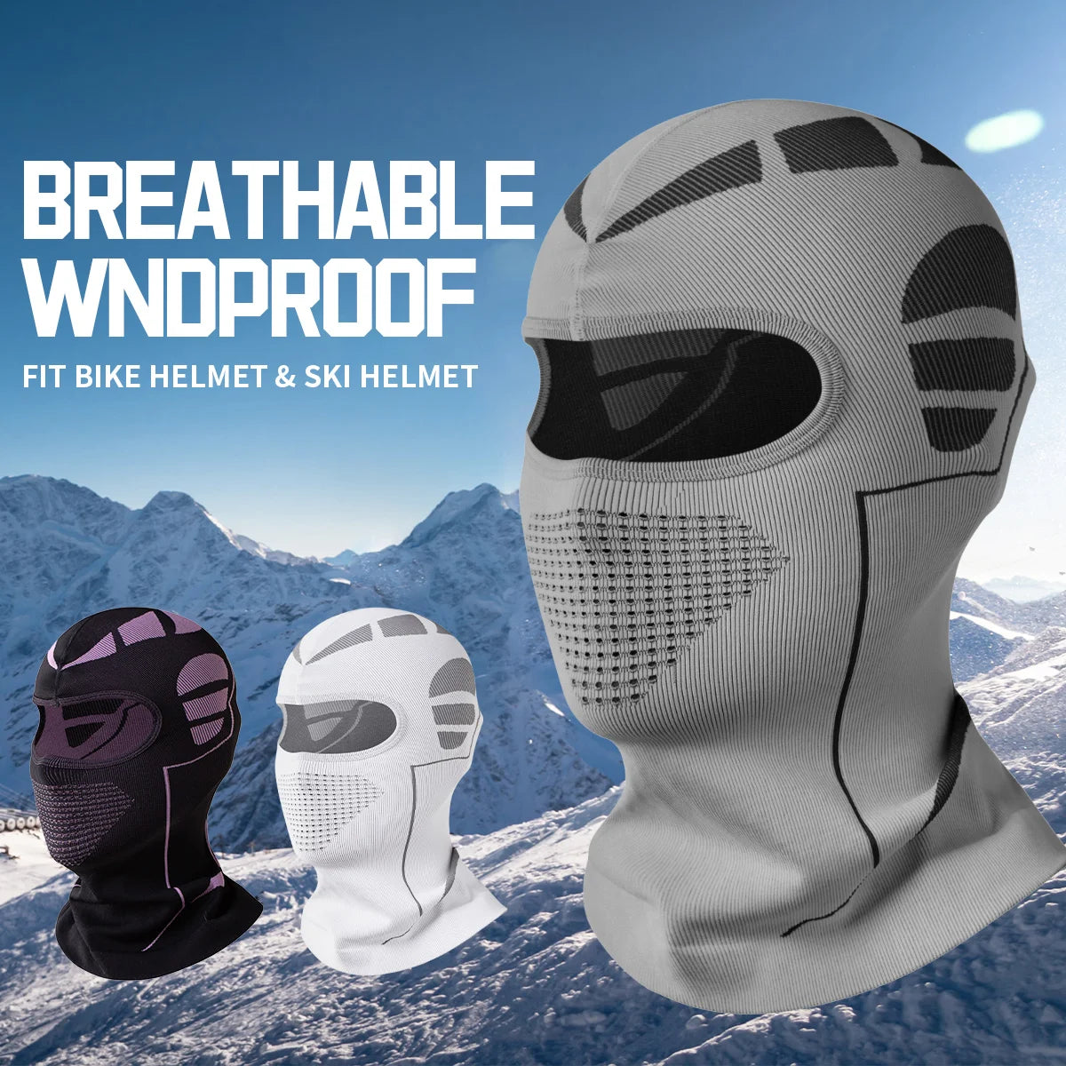 Balaclava Face Mask for Motorcycling, Winter Ski Mask for Men Women, High Stretchy Full Head Balaclava Under Helmet Cold Weather