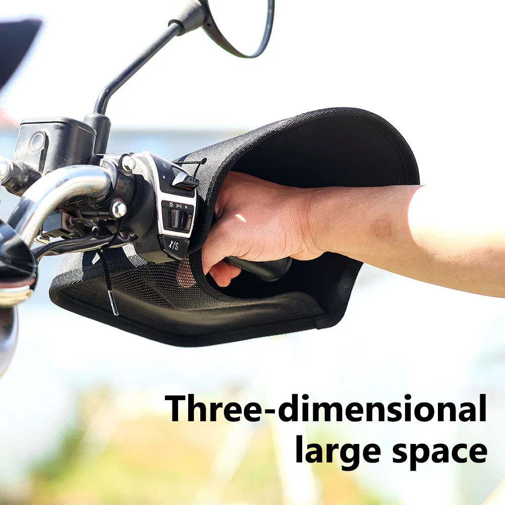 1 Pair Motorcycle Grip Handlebar Muffs Windproof Sun Protection Breathable Handguards Riding Gloves for Summer