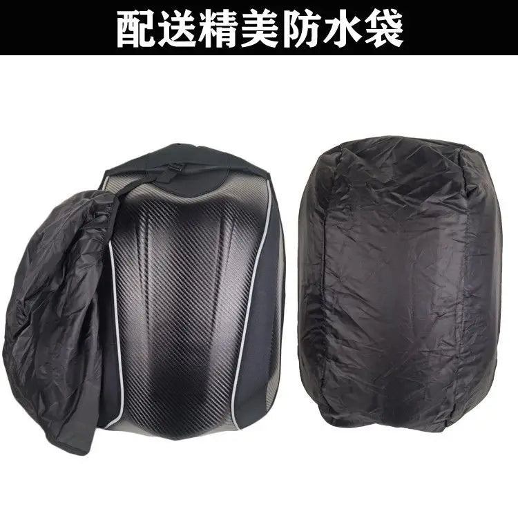 New Carbon Fiber Waterproof Backpack Motorcycle Helmet Luggage Motocross Riding Racing Moto Travel Storage Bag Box sacoche moto2
