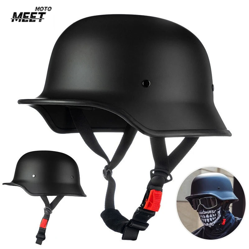 Retro German Vintage Motorcycle Half Face Helmet Capacete De Moto Casco Moto Vintage Motorbike Accessory Capacetes de Moto