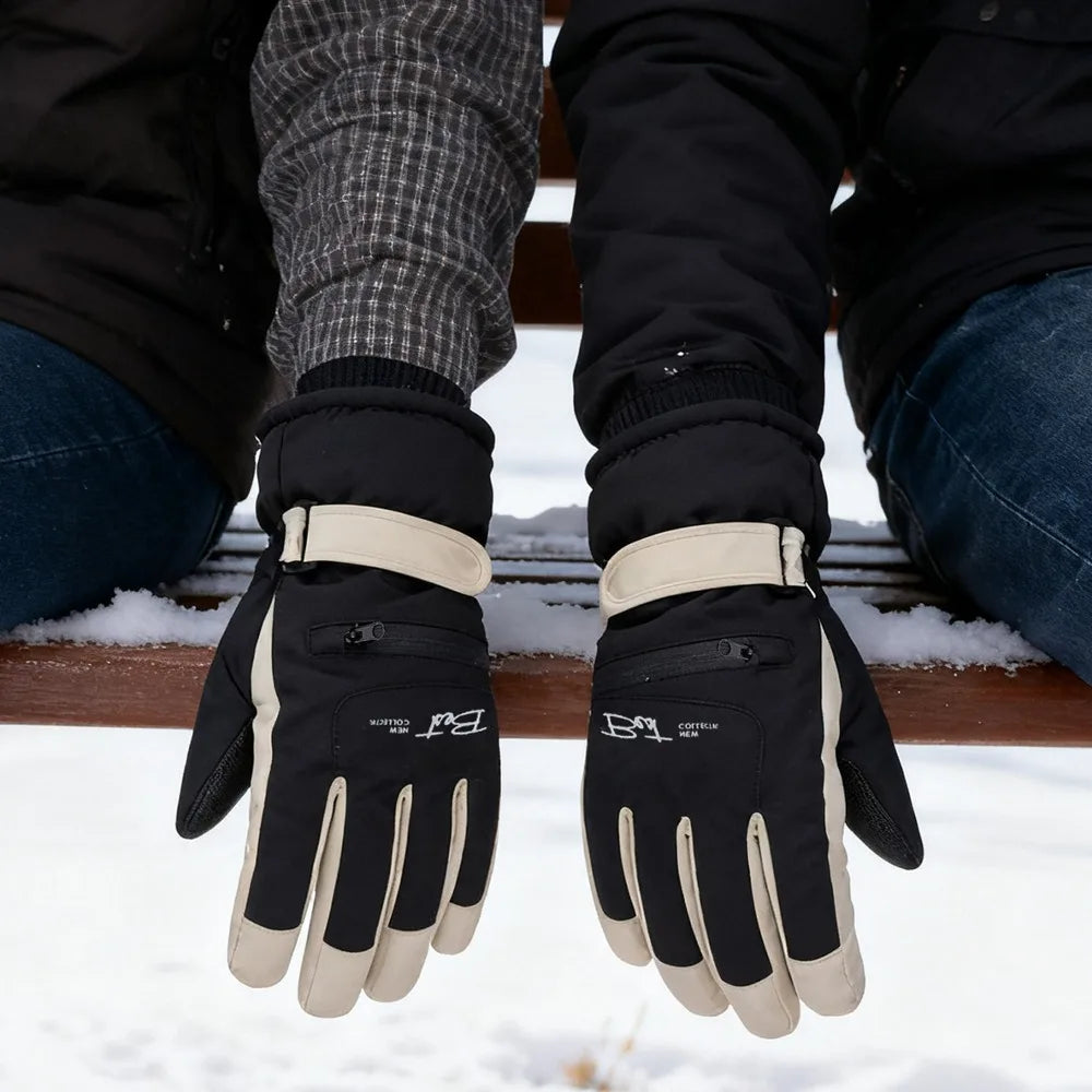 Motorcycle Gloves Winter Warm Thermal Windproof Waterproof Touchscreen Fleece Lined Gloves Riding Moto Street Gear for Men Women