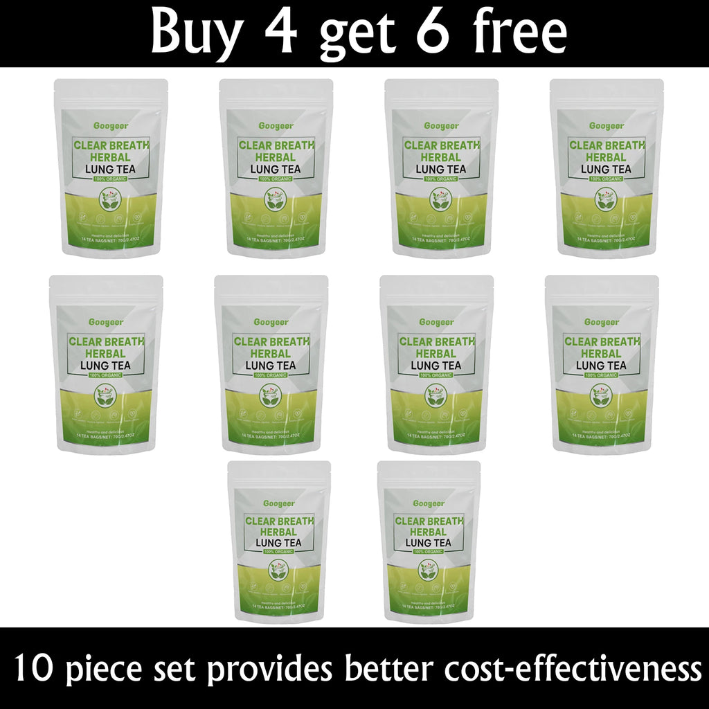 GOOGEER Clear Breath Herbal Lung Tea Herbal Respiratory Supplement for Lung Cleanse Support Better Respiratory Immune Function