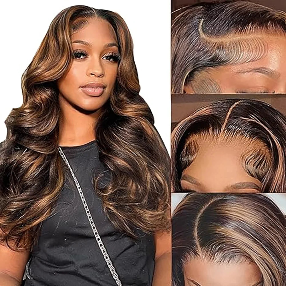 FB30 Body Wave Wig FB30 Highlight 13x6 HD Transparent Lace Frontal Human Hair Wig Brazilian Pre Plucked Wigs For Black Women