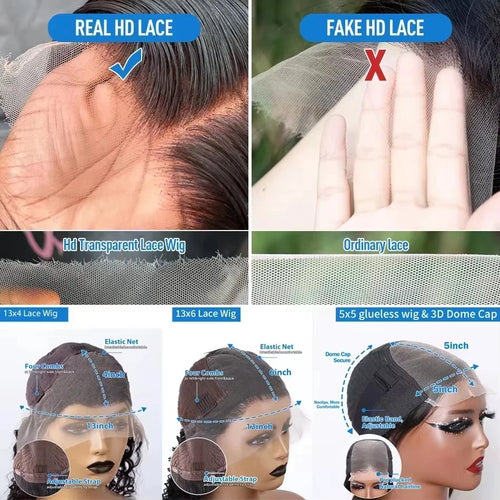 200 250 Density Water Wave 13x4 13x6 Hd Transparent Lace Front Wigs For Women Deep Wave Lace Frontal Wigs Curly Human Hair Wigs