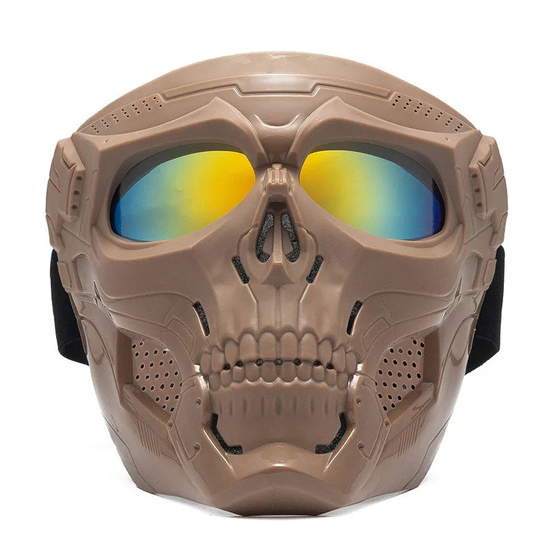 Motorcycle Skull Mask Wind Goggles Outdoor Sports Riding Glasses Motorcycle Windproof Tactical Mask Goggles Tactical Helmet