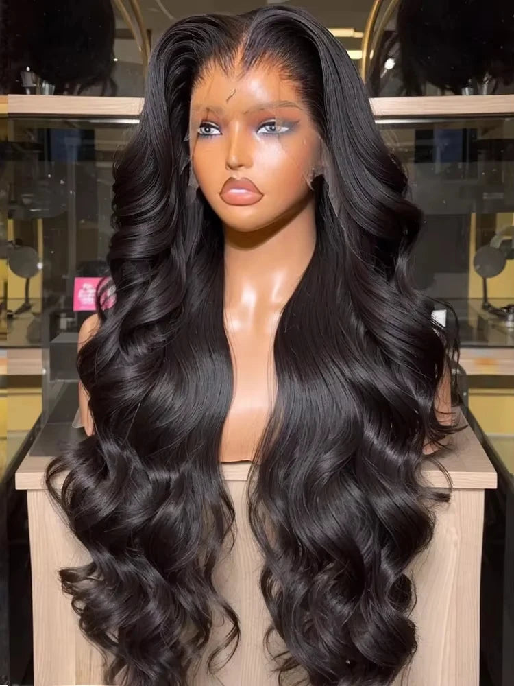 HD 40 Inches 250% 5x5 Glueless Ready To Wear Closure Burmese Remy Human Hair 13x6 Lace Front Human Hair Wigs Transparent Body Wave 13x4 Lace Frontal Wig