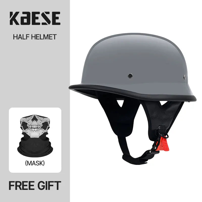 Factory Price Adult Motorcycle Helmet Vintage Motorcycle Cruiser Half Face German Helmet Motorcycle Helmet Trend Safety Cap