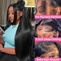 40 42 Inch Straight Human Hair Wigs 13x4 13x6 HD Lace Frontal Wigs For Women Glueless Bone Straight Lace Front Human Hair Wigs