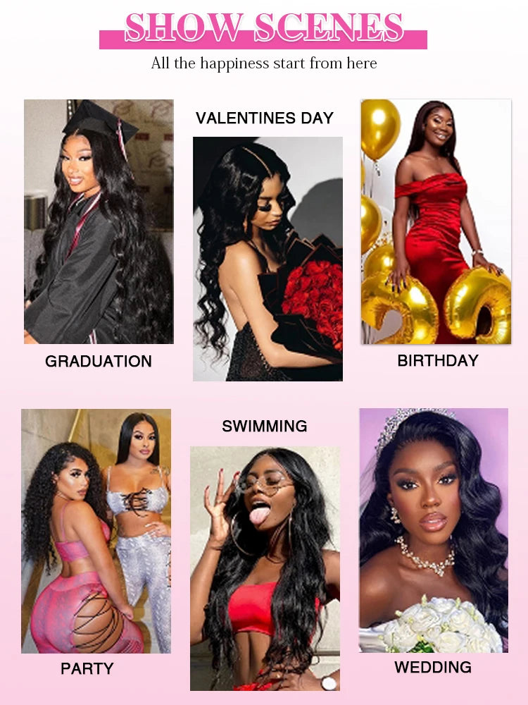 Black Body Wave Brazilian Human Hair Bundles 100% Unprocessed Virgin Hair Weave Extensions 14 16 18 20 30 36 Inches Human Hair