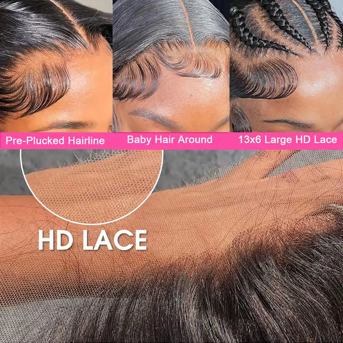 42 Inch  200% Density 13x4 Kinky Curly HD Lace Frontal Wigs Brazilian Water Deep Wave 13x4 Lace Front Human Hair Wig For Women
