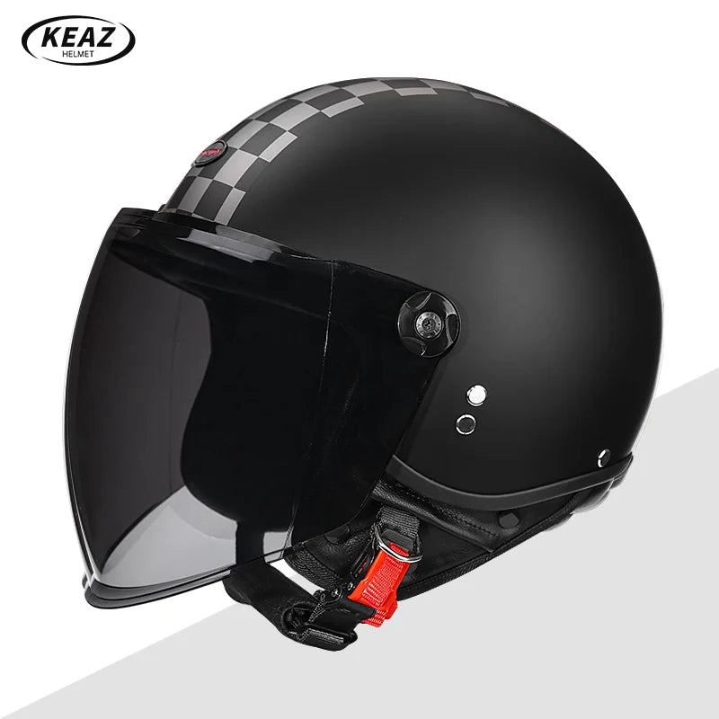 DOT Certified Universal 3/4 Open Face Motorcycle Helmet Advanced Technology for Maximum Comfort for Adult Long Rides All Seasons