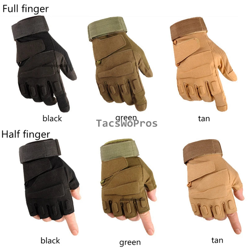 Hunting Riding Tactical Gloves Cycling Glove Sport Climbing Paintball Shooting Ski Full Half Finger Motorcycle Non-slip Gloves