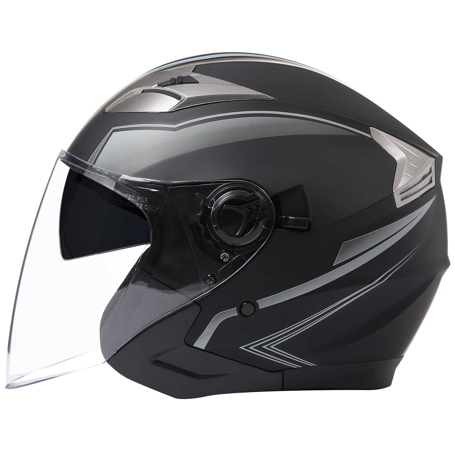 Dual Lens Retro Open Face 3/4 Motorcycle Helmet Riding Motocross Racing Motobike Vintage Cascos Capacete De Moto Men Women DOT