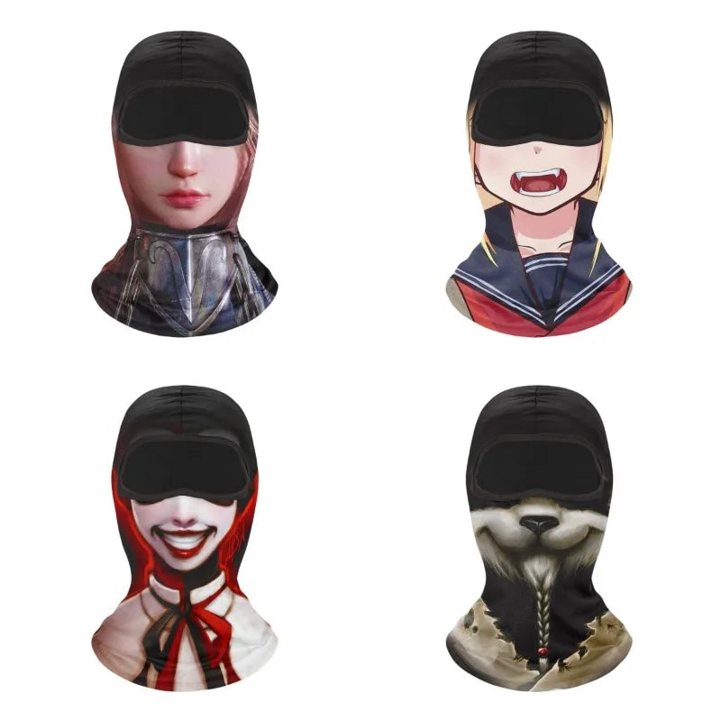 Balaclava Outdoor Cool Sunscreen Motorcycle Cycling Face Mask Full Face Cover Men Helmet Hood Motorcycle Accessories Biker Mask
