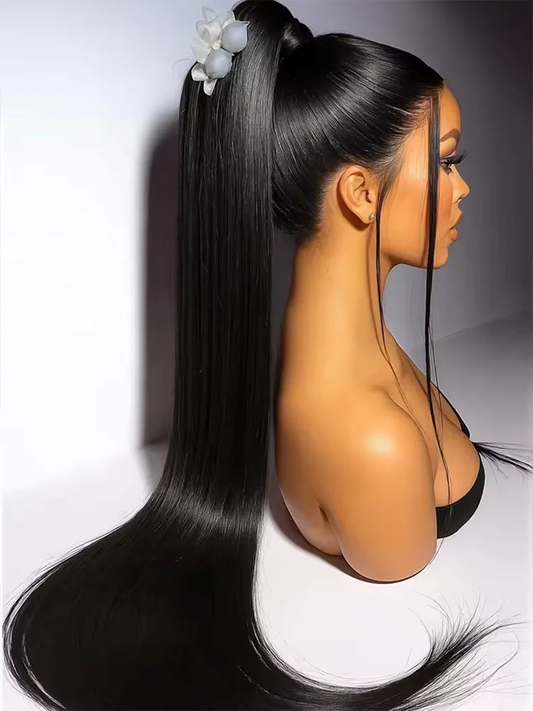 40 42 Inch Straight Human Hair Wigs 13x4 13x6 HD Lace Frontal Wigs For Women Glueless Bone Straight Lace Front Human Hair Wigs