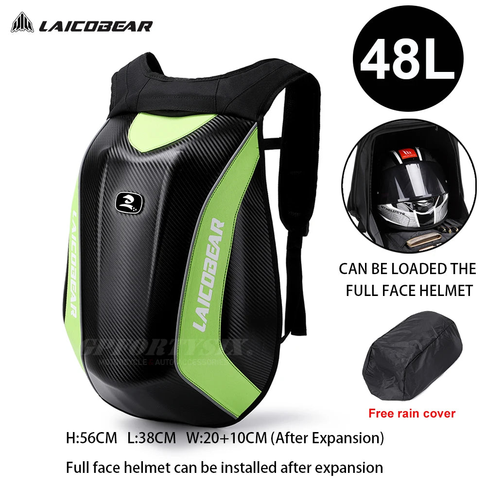 Waterproof Motorcycle Backpack Full Face Helmet Backpack Rider Bag Reflective Travel Bag Carbon Fiber Motorcycle Helmet Bags Men