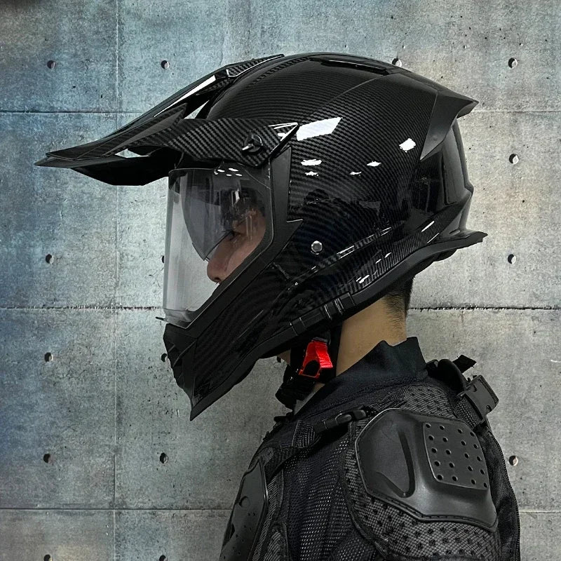 New Motorcycle Helmet Full Face Double Lens Off-Road Racing Helmet Four Seasons Cascos Para Moto Capacete De Moto DOT Casco Moto