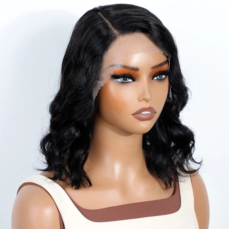 Sleek Short Bodywave Bob Human Hair Wigs For Women Blonde Colored Lace Front Wigs 4 Brown Colored Bodywave Lace Wigs 99J Red Wig