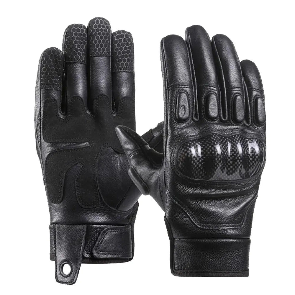 Motorcycle Gloves Summer Breathable Leather Motocross Gloves Men Retro Biker Cycling Gloves Touch Screen Motorbike Riding Gloves