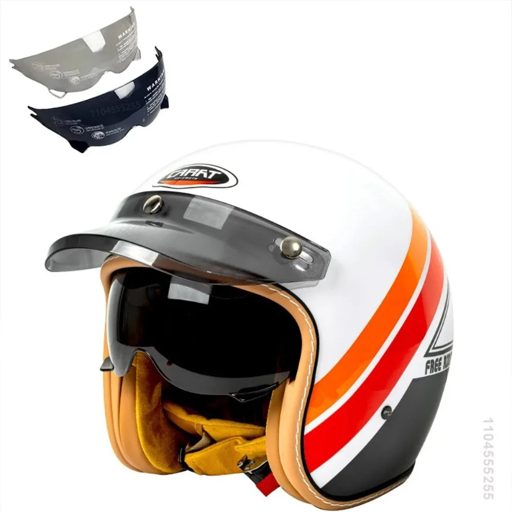 Motorcycle Helmet Open Face Helmet for Men Women Capacete De Moto ABS Material Motorcycle Equipments DOT Certification