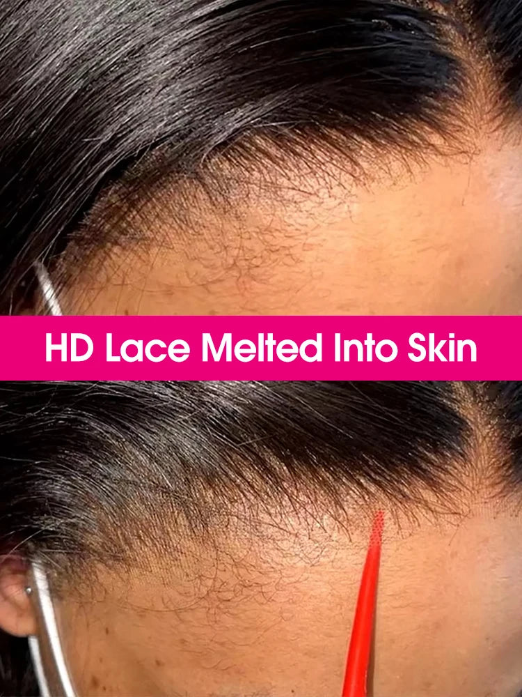 36 40Inch Bone Straight Lace Front Wig 13x4 13x6 HD Lace Frontal Human Hair Brazilian 6x4 HD Glueless Wig Pre Cut Lace No Glue
