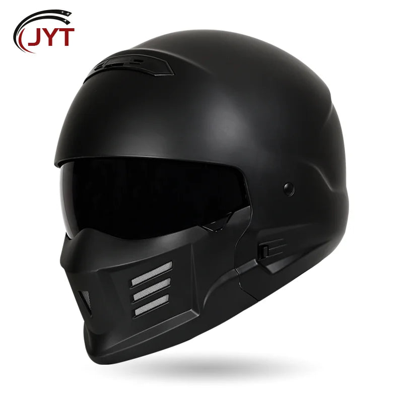 Scorpion Motorcycle Helmets ABS Retro Combination Full Face Helmet Built-in Lens Four Seasons Adult Men Women DOT Approved Moped
