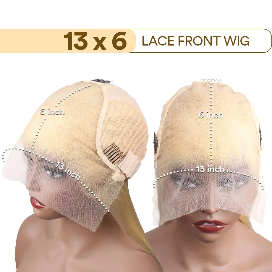 30 40 Inch 613 Blonde HD Lace Frontal Wig 13x6 210% Body Wave Human Hair Wig Pre Plucked Brazilian Transparen Lace Wig For Women
